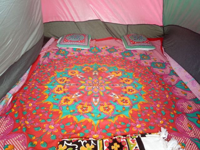 tents inside view at kolad